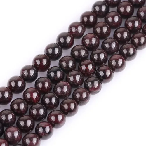 Vista 98 de GEM-Inside - 95 cuentas AA color morado oscuro de amatista de 15 pulgadas por hebra con agujero, piedras preciosas naturales y cuentas de cristal