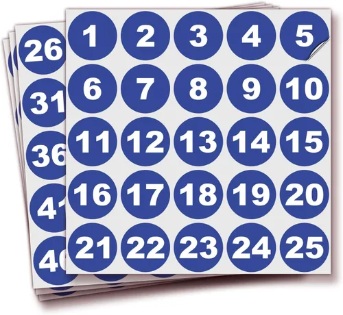 Vista 11 de iSYFIX Calcomanías negras de números consecutivos – 1 a 100, 1 pulgada, 1 juego – Vinilo autoadhesivo de alta calidad, ideal para inventario