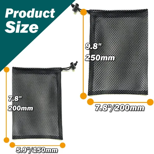 Vista 16 de SAEBEL Bolsas de malla con cordón duradero para pelota de golf, pickleball, tenis, béisbol, gimnasio, equipo de natación