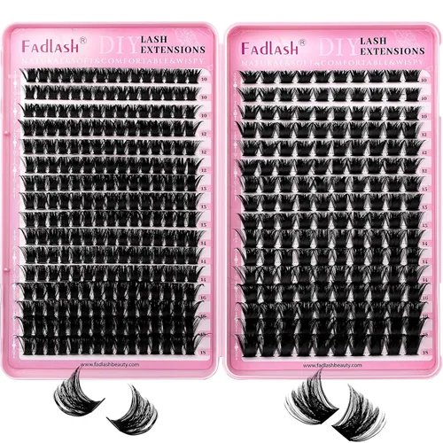 Vista 40 de Extensiones de racimos de pestañas con bandeja grande, pestañas individuales 10D 20D, mezcla natural, suave, C Cur negro, imitación de visón