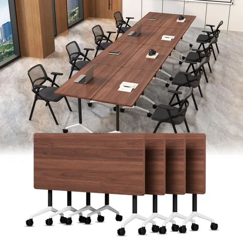 Vista 14 de 4 Pack Folding Conference Tables,47.2" Mobile Training Tables Morandi