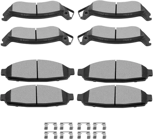 Vista 28 de SCITOO Kits de pastillas de freno de cerámica D465 D374 Reemplazo delantero y trasero para Acura CL 1997-1999, para Honda Civic 2002-2003 200-2011