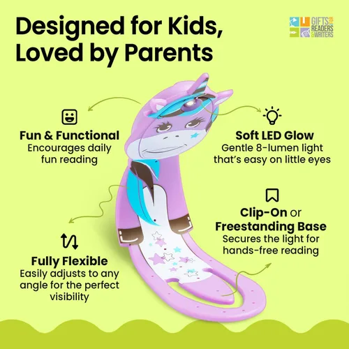 Vista 3 de Flexilight Pal - Luz de lectura 2 en 1, marcapáginas, luz LED con clip, lámpara de lectura para niños y adultos, accesorios de libro de regalo