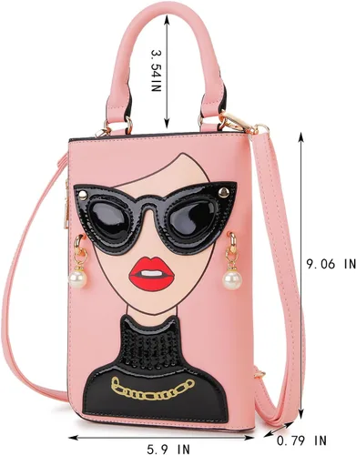 Vista 6 de Bolsos de hombro para mujer, de piel sintética, con asa superior, bolso de mano para mujer