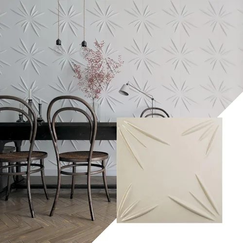 Vista 20 de Ekena Millwork WP20X20INWH 19 5/8 pulgadas de ancho x 19 5/8 pulgadas de alto Inula EnduraWall Decorativo 3D Panel de Pared Cubre 2.67 pies cuadrados