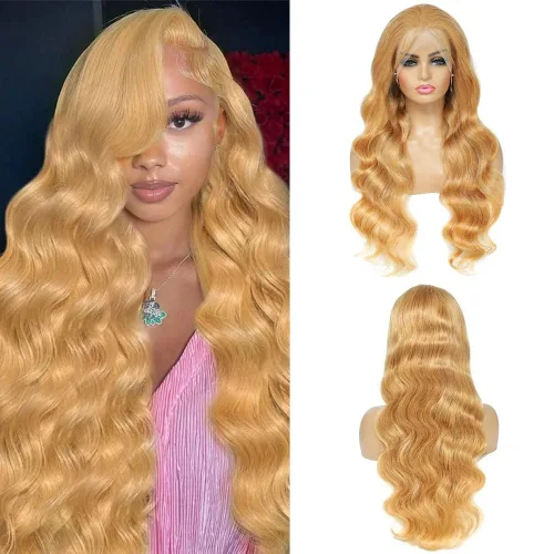 Vista 7 de Pelucas de cabello humano con encaje frontal 613 de 22 pulgadas, cabello humano prearrancado, rubio ondulado, encaje frontal, densidad 210, 613, 13