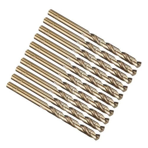 Vista 283 de PATIKIL Broca Jobber de 0.039 in, vástago recto M35 cobalto 5% acero de alta velocidad 135° acabado dorado para metal duro de acero inoxidable - 2