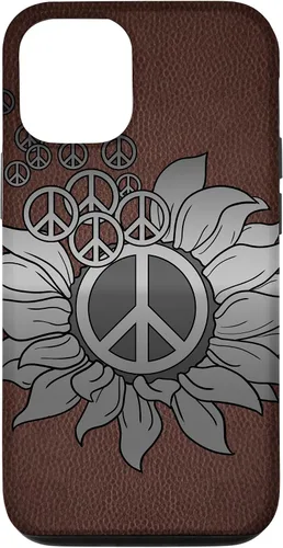 Vista 28 de Sunflower Peace Sign Hippie Hippy Vintage Floral Soul Gift Case for iPhone 17
