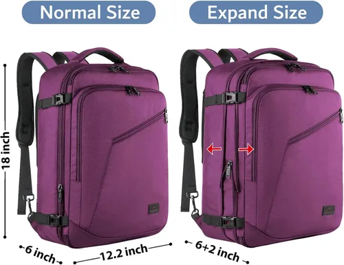 Vista 117 de MATEIN - Mochila de viaje extragrande de 10.56 galones, mochila de viaje ampliable apta para aerolíneas, para viajeros de fin de semana, hombres