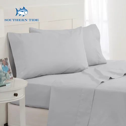 Vista 7 de Southern Tide Juego de sábanas de sarga de algodón, 100% algodón, 300 hilos, sábanas suaves y duraderas para un lujo acogedor, diario - Resistente a