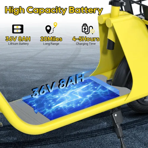 Vista 3 de RIDWIND Electric Scooter with Seat for Adults, 450W Motor Foldable E Scooter for Adults with LCD Display,15.5MPH, 20 Miles Range, Max Load 265LB