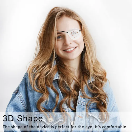 Vista 3 de Protector de ojos, 4 piezas de plástico para protección ocular para cirugía ocular, transpirable, protección ocular después de la cirugía con 1