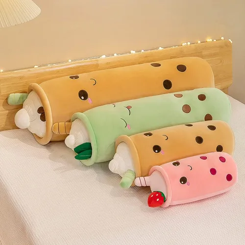 Vista 5 de Rexinc - Lindos peluches Boba, peluche Boba de felpa larga, almohada de peluche de burbujas de té, animal de peluche para regalo para niños