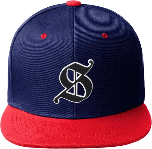 Vista 367 de Daxton Gorra clásica con visera de billete plano con letras del alfabeto inglés antiguo de la A a la Z