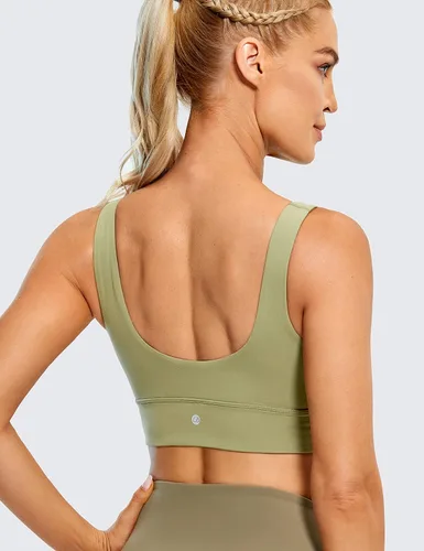 Vista 60 de CRZ YOGA Butterluxe - Brasier deportivo con espalda en U para mujer, cuello redondo, acolchado, de bajo impacto, para yoga, entrenamiento