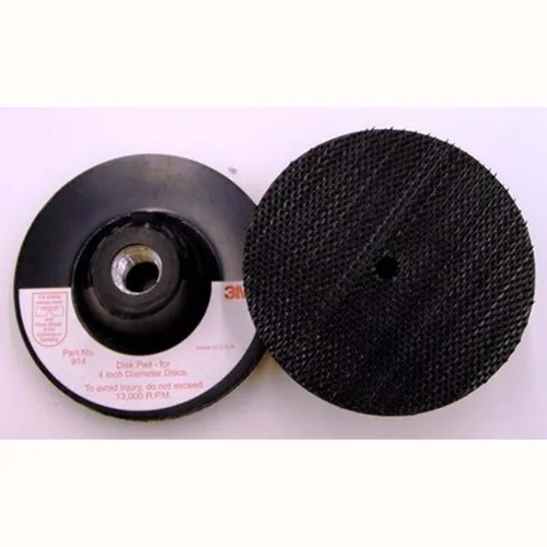 Vista 5 de 3M(TM) 905 soporte de almohadilla de disco, acoplamiento de gancho y bucle, de 5 pulgadas de diámetro x 1/4 pulgadas de grosor, rosca externa