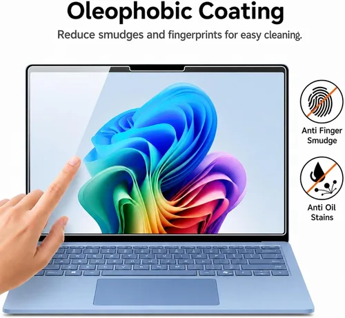 Vista 6 de Megoo - Protector de pantalla para Microsoft Surface Laptop 8/7 de 13,8 pulgadas ArmorShield Series 9H - Película protectora de vidrio templado