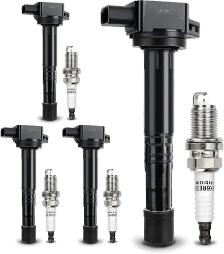 Vista 24 de Bobina de encendido UF230 y bujía doble de iridio 4504 para Toyota Tundra Sequoia LandCruiser 4Runner/Lexus GS430 GX470 LS430 LX470 LX570 SC430 V8.