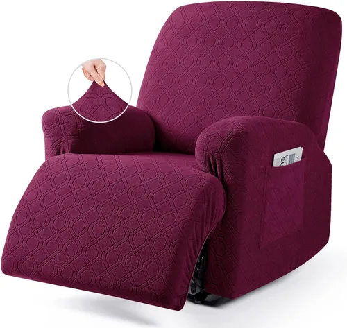 Vista 27 de VANSOFY Funda para silla reclinable, 3 piezas elásticas para silla reclinable, funda suave para silla reclinable, protector de muebles para perros