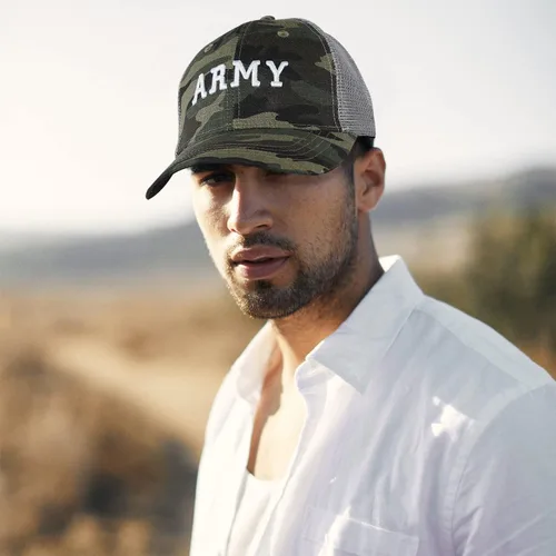 Vista 8 de Foakecb Gorra de béisbol de malla de camuflaje bordada del ejército de lujo para hombres y mujeres