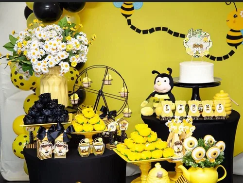 Vista 9 de Peluche Nana la abeja con cara sonriente y alas amarillas, abejorro, juguete suave en forma de animal para niños de 12 pulgadas de la cabeza a