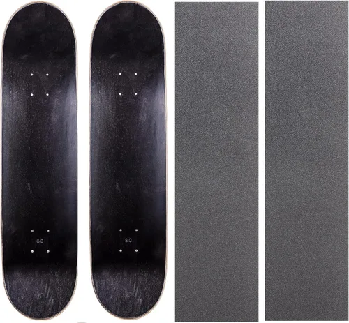 Vista 13 de Cal 7 Tablas de patineta en blanco con agarre, juego de 2 Natural
