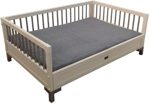 Vista 7 de New Age Pet ecoFLEX Manhattan - Cama elevada para perro con cojín extraíble, XL, color espresso
