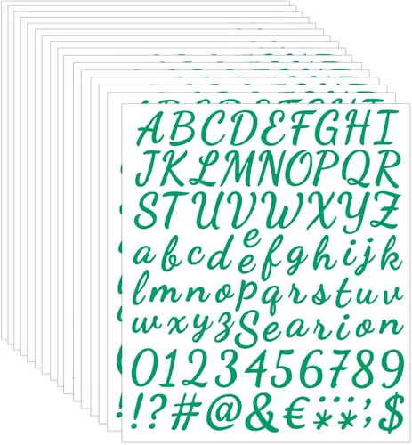 Vista 15 de ELANE 1296 piezas de 16 hojas de calcomanías de letras y números, calcomanías de letras impermeables para buzón, letras y números para fuera