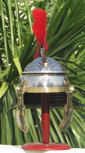 Vista 2 de NauticalMart Casco Centurion Galo Romano 'G' - Talla única - Armadura metálica