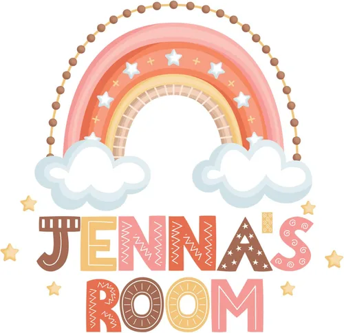 Vista 3 de Calcomanías de pared de arco iris, decoración pastel para habitación de niñas, calcomanías para decoración de dormitorio, calcomanías de arco