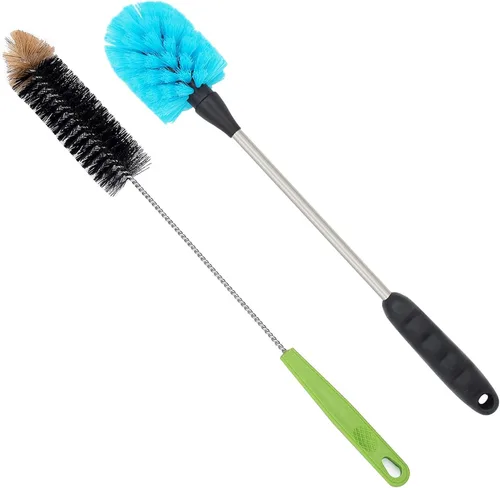 Vista 14 de Haomaomao Cepillo para botellas, cepillos de limpieza de botellas de agua Juego de brochas de 7 piezas