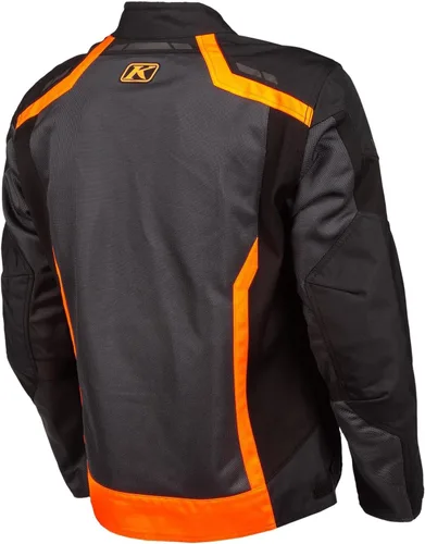 Vista 2 de KLIM Chaqueta de moto Induction Street para hombre Negro - Naranja Strike
