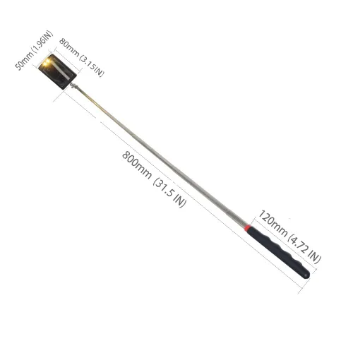 Vista 2 de Espejo de inspección flexible con luz LED telescópica, giratorio de 360 grados para visión adicional, ángulo muerto, línea de visión, área