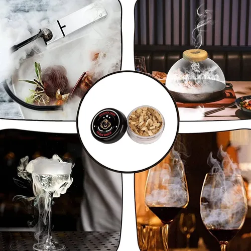 Vista 6 de 6 astillas de madera para ahumar, chips de madera para ahumar cócteles, chips de infusor de humo para bebidas, incluye virutas de madera