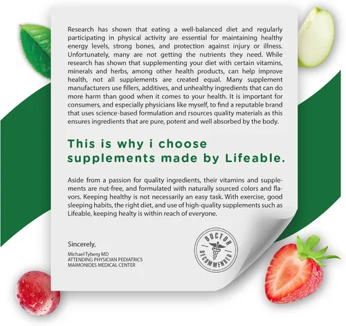 Vista 5 de Lifeable Gomitas de hierro para mujeres y hombres, 20 mg con vitamina C