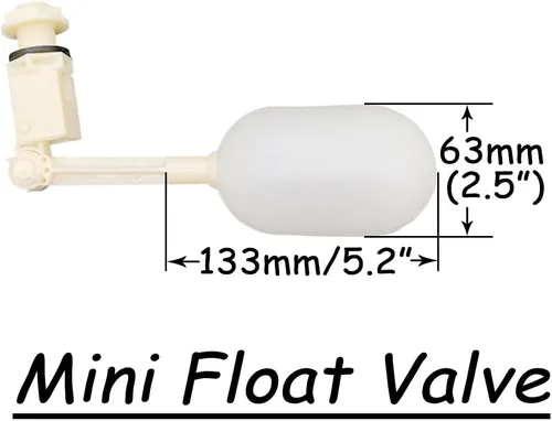 Vista 3 de Válvula de bola de flotador Uenede DN20 3/4" rosca macho, 2 unidades PE Floating Ball, ABS Valve, Automatic Switch for Livestock Water Trough