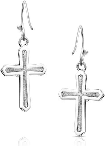 Vista 12 de Montana Silversmiths Pendientes de cruz estilo de vida occidental