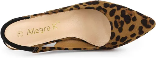 Vista 5 de Allegra K Zapatos de tacón de bloque con punta puntiaguda para mujer