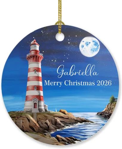 Vista 15 de Adorno de Navidad personalizado de playa de Hawái 2026, adorno de Navidad de paisaje urbano de Hawaii, adornos de Hawái, regalos para amigos, mamá