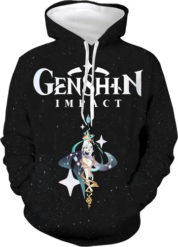 Vista 2 de Msdosbt Anime Game 3D Printed Hoodies Unisex Sweatshirt with Front Pocket Pullover for Men and Women