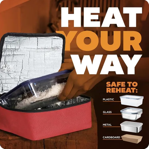 Vista 5 de HOTLOGIC Mini lonchera térmica, calentador eléctrico portátil de alimentos para hombres y mujeres, ideal para el trabajo, la oficina