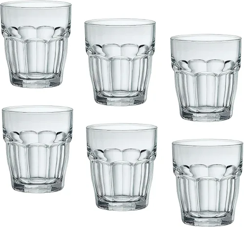 Vista 6 de Bormioli Rocco Rock Bar - Juego de 6 vasos de postre para helados, batidos o batidos, 12.5 onzas, transparente