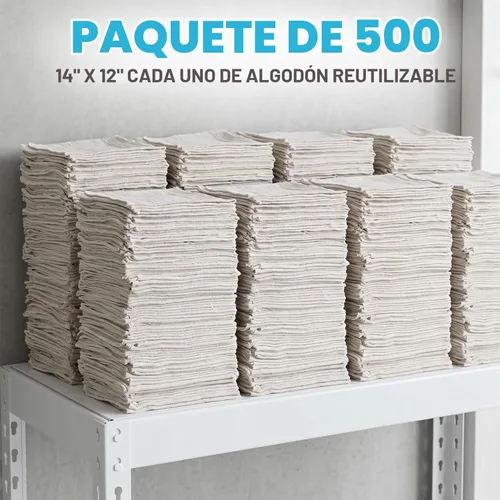 Vista 2 de Simpli-Magic 79170 Shop Toallas, blancas, paquete de 500 Blanco