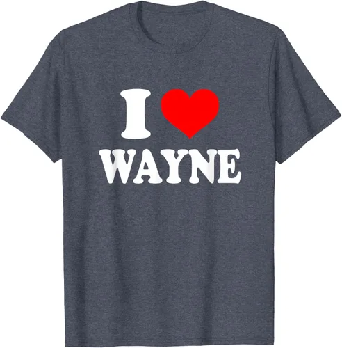 Vista 95 de Wayne - Camiseta I Heart Wayne - I Love Wayne, Negro, S