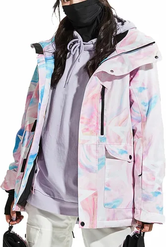 Vista 4 de VECTOR PRIME Pantalones de esquí aislados para mujer, pantalones de snowboard impermeables para mujer