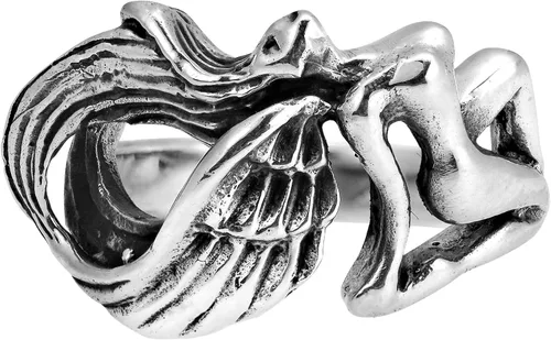 Vista 2 de Anillo de plata de ley 925 con diseño de ángel volador