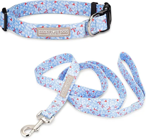 Vista 20 de Lucky Love Dog - Collar para perras pequeñas, diseño Blackbird de estampado alegre con flores de primavera y verano, talla XS Collar Blackbird