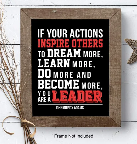 Vista 7 de Decoración artística para pared de oficina de liderazgo, regalo motivacional único para jefe, gerente, líder de equipo, entrenador, profesor, foto
