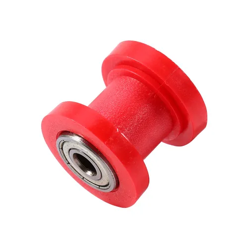 Vista 7 de Rodillo tensor de polea, rodillo de cadena de 0.394 in, guía de rueda tensor para Pit Dirt Mini Bike Moto ATV piezas de repuesto Rojo