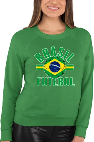 Vista 3 de Go All Out Adulto Brasil Futebol Brasil Fútbol Fútbol Futbol Sudadera Cuello redondo